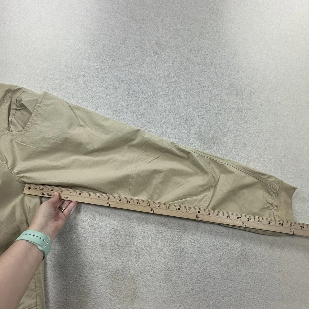 PrAna Kanab Ripstop Pants Womens XL Beige Jogger Cargo Hiking Outdoor Stretch